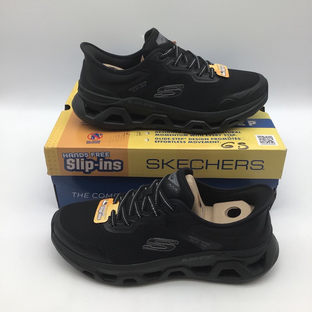 Skechers Slip-ins Glide Step Altus Turn Out Black Men Size 10 Wide 232922W NEW
